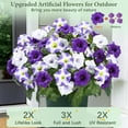 thumbnail image 2 of Artificial Petunia Flowers for Outdoors, 2 Potted Realistic Fake Silk Plants  Faux Flower in Pot for Porch Garden Decor, 20 Inch, 2 of 7