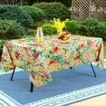 thumbnail image 2 of Outdoor Umbrella Tablecloth with Umbrella Hole for Oval Table Floral Patio Table Cloth with Zipper-60x84 inch, 2 of 6