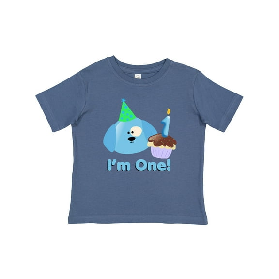 Inktastic 1st Birthday Puppy Blue Boys Baby T-Shirt