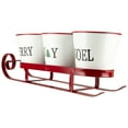 thumbnail image 5 of Northlight Sleigh with "Noel", "Joy" and "Merry" Buckets Christmas Centerpiece - 18.75" - Red, 5 of 7