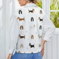 thumbnail image 2 of ANYWAY.GO Casual V-neck sweater women's vest Basset Hound Seamess Pattern Different Sleeveless Loose Pullover Sweater S, 2 of 6