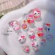 thumbnail image 4 of 20 piezas de resina con diseño de Hello Kitty para uñas, pegatinas 3D con diamantes de imitación, calcomanías Kawaii, juguetes para niños, decoración para manicura, 4 of 4