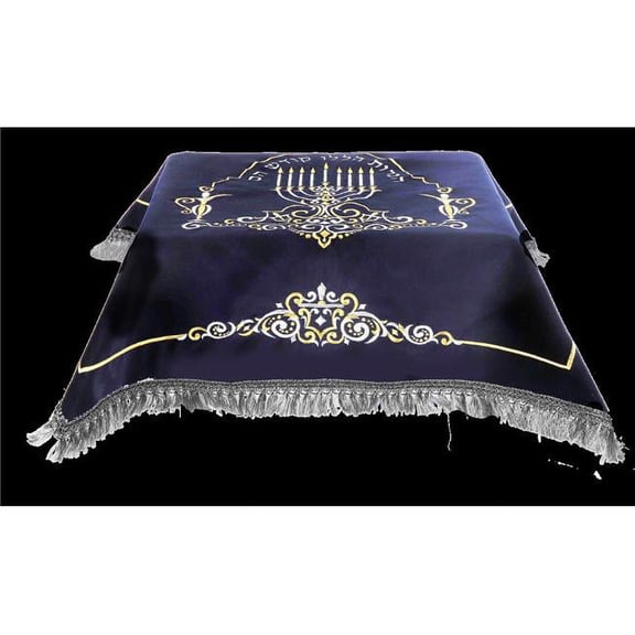 28 x 30 in. Velvet Cover for Menorah Stand, Blue - Large