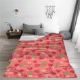 thumbnail image 6 of Yibo Strawberry Cherry Pattern Flannel Soft Warm Cute Strawberry Fruits Blanket Fleece Bed Couch Living Room Blanket for Kids Adults, 6 of 8