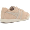 thumbnail image 3 of Gola Classics Harrier Mirror Women's Lace Up Suede Leather Sneakers In Beige Size 6, 3 of 6
