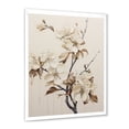 thumbnail image 5 of Designart "Beige Apple Blossom Minimalism" Apple Blossom Picture Framed Wall Art Living Room, 5 of 5
