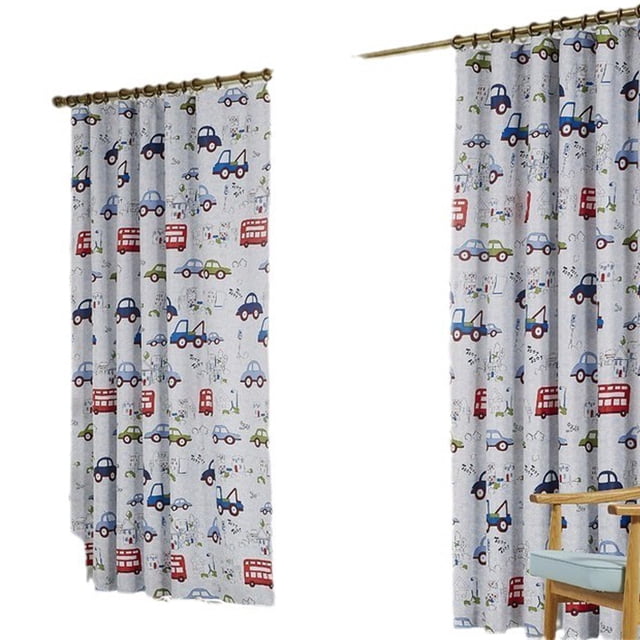 Naiovety Cortinas, cortinas, grúas de construcción. Térmicas, elegantes, fáciles de usar, colores suaves para habitaciones infantiles. Tratamientos de ventanas coche coche coche todo el pergamino