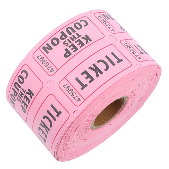CCOCC 1 Roll Sweepstakes Raffle Tickets for Auctions Pink Carnival Raffle Tickets Trade Show Entry Tickets for Raffle Event Supplies