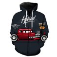 thumbnail image 1 of Sudadera con capucha y cremallera para hombre, diseño de coche clásico de dibujos animados, con estampado 3D, moda de primavera, ropa de calle informal, estilo hip hop, divertida, estilo Harajuku, 1 of 6