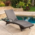 thumbnail image 1 of Chaise Longue Réglable en Osier Extérieur Stratford avec Accoudoirs, 1 of 5