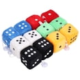 thumbnail image 3 of Fuzzy Dice, 12pcs Soft Fuzzy Plush Dice Decorative Pendant  For Home, 3 of 8