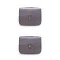 thumbnail image 4 of sweethay Bolsa de aseo colgante Impermeable Maquillaje portátil Organizador de gran capacidad Bolsas de almacenamiento plegables para viajar Gris 2Conjunto, 4 of 6
