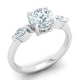 thumbnail image 2 of Spot Jewel 1.8 Ct Round Cut Lab-Created Diamond Ring - 14K White Gold Plated 3 Stone Engagement Ring for Women - Perfect Gift for Proposals or Special Occasions, 2 of 2
