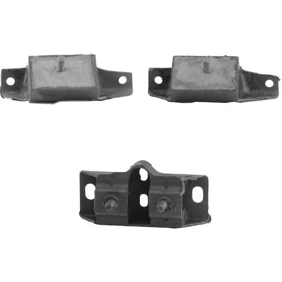 Engine Mount and Transmission Mount Kit - 3 Piece - Compatible with 1964 - 1966 Ford Mustang 4.7L V8 (Up To 3/1966 Build Date) 1965