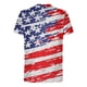 thumbnail image 4 of Camisas de Manga Larga para Hombres Día de la Independencia Casual Impreso Cuello Redondo de Manga Corta, Camiseta Blusa para Diario, 4 of 5