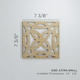 thumbnail image 2 of Ekena Millwork 7 3/8"W x 7 3/8"H x 1/4"T Extra Small Baytown Decorative Fretwork Wood Wall Panels, Red Oak, 2 of 13