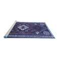 thumbnail image 2 of Ahgly Company Machine Washable Indoor Rectangle Persian Blue Traditional Area Rugs, 2' x 5', 2 of 4