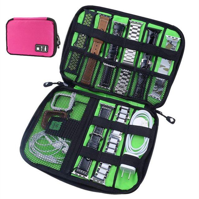 Watch Organizer Case Multifunction Waterproof Nylon Travel Storage Bag for Apple Watch Strap Band Case Watchband Holder Pouch