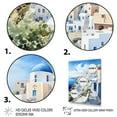 thumbnail image 3 of Designart "Coastal Village of Greek Isles I" Landscapes Canvas Wall Art - Country White Greece Living Room Canvas Art, 3 of 6