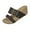 Black, variant on LOVZFMLL Women's Chunky Sandals Fashion Buckle Two Straps Cork Clogs Slip On Comfort Walking Slides Summer Casual Beach Vacation Dress Shoes White 6