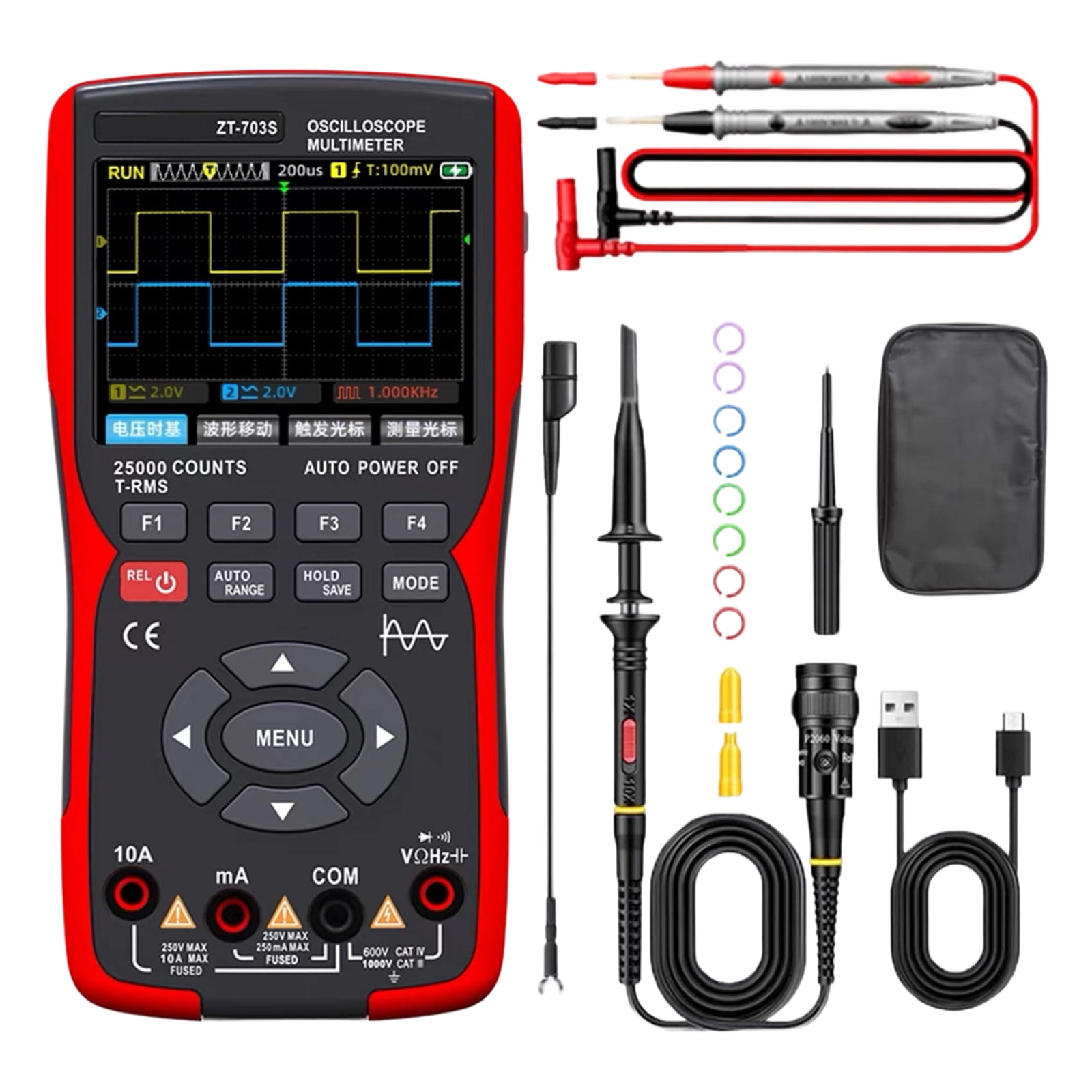 3.5inch Color Screen Digital Multimeter With Oscilloscope Generator For Electronic Testing Electronics Circuit Repair