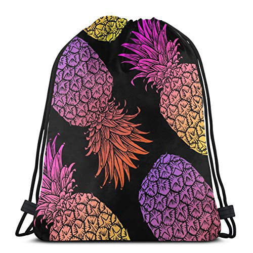 LOKIDVE Women’s Lemon Drawstring Backpack Waterproof Travel Gym Bags