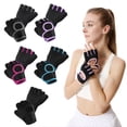 thumbnail image 5 of Rodiuiu 2Pcs Half Finger Sports Gloves, Anti-slip Breathable Fingerless Gloves, Adjustable Men Women Gloves for Dumbbell Weightlifting Workout Training Cycling, 5 of 8