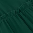 thumbnail image 5 of Dianli Skirt Midi Skirts Women's Solid Color Fall Elastic Waist Tie Pocket Ankle Length Skirt Drawstring Waist Black Fungus Edge Splice Casual Boho Midi Skirt, 5 of 8