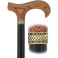 thumbnail image 3 of Derby Comfort Cane with Stained Ash Wood Handle, Black Beechwood Shaft | Derby Handle Walking Cane for Men and Women Sturdy Walking Stick, 3 of 9
