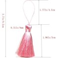 thumbnail image 2 of HUGFEGWE 20pcs 3.7 Inch Mini Tiny Craft Tassels Soft Elegant Handmade Silky Floss Tassels with Cord Loop for Keychain Earring, Jewelry Making, Graduation, Bookmarks, Gift Tag DIY Craft CJ25311-444, 2 of 7