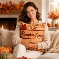 thumbnail image 7 of Fall Pillow Covers Halloween Fall Decorations Orange Sofa Couch Pillow Covers Square Summer Pillow Covers 18x18 for Farmhouse Thanksgiving Pillowcase Decorative Throw Pillow Covers Cushion Cases, 7 of 7