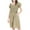 Khaki, variant on FFENYAN Plus Size Women's Summer Fashion Loose Short Sleeve Nursing Dress with V-Neck - Stylish Solid Color Maternity Dress for Daily Life and Elegant Occasions