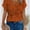 Orange Red, variant on MORTTIC Women's Lace Splicing Short Sleeve Crew Neck T-Shirt, Summer Loose Fit Casual Tee Top, L