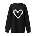 thumbnail image 3 of Women's Multi-Color Heart Print Sweater - Warm Winter Casual Daily Wear, 3 of 4