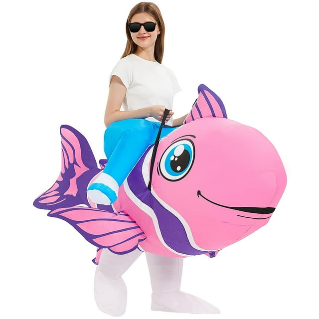 Disfraz de soplado de peces tropicales inflables para el carnaval de rendimiento escénico