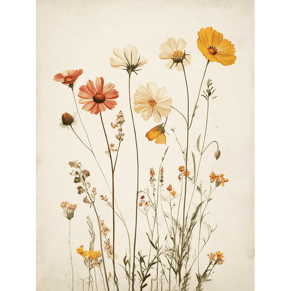 Dried Flower Botanical Wall Art Canvas PrintsPerfect for Living RoomBedroomBathroomOfficeDining Room Decoration.
