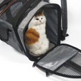 thumbnail image 4 of Mochila transportadora para gatos y perros, portabebés plegables para gatos y asiento de coche, color marrón, 4 of 4