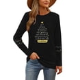 thumbnail image 7 of Christmas Shirts for Women Funny Merry Christmas Graphic T Shirts V Neck Long Sleeve Xmas Tops Blouse, 7 of 7