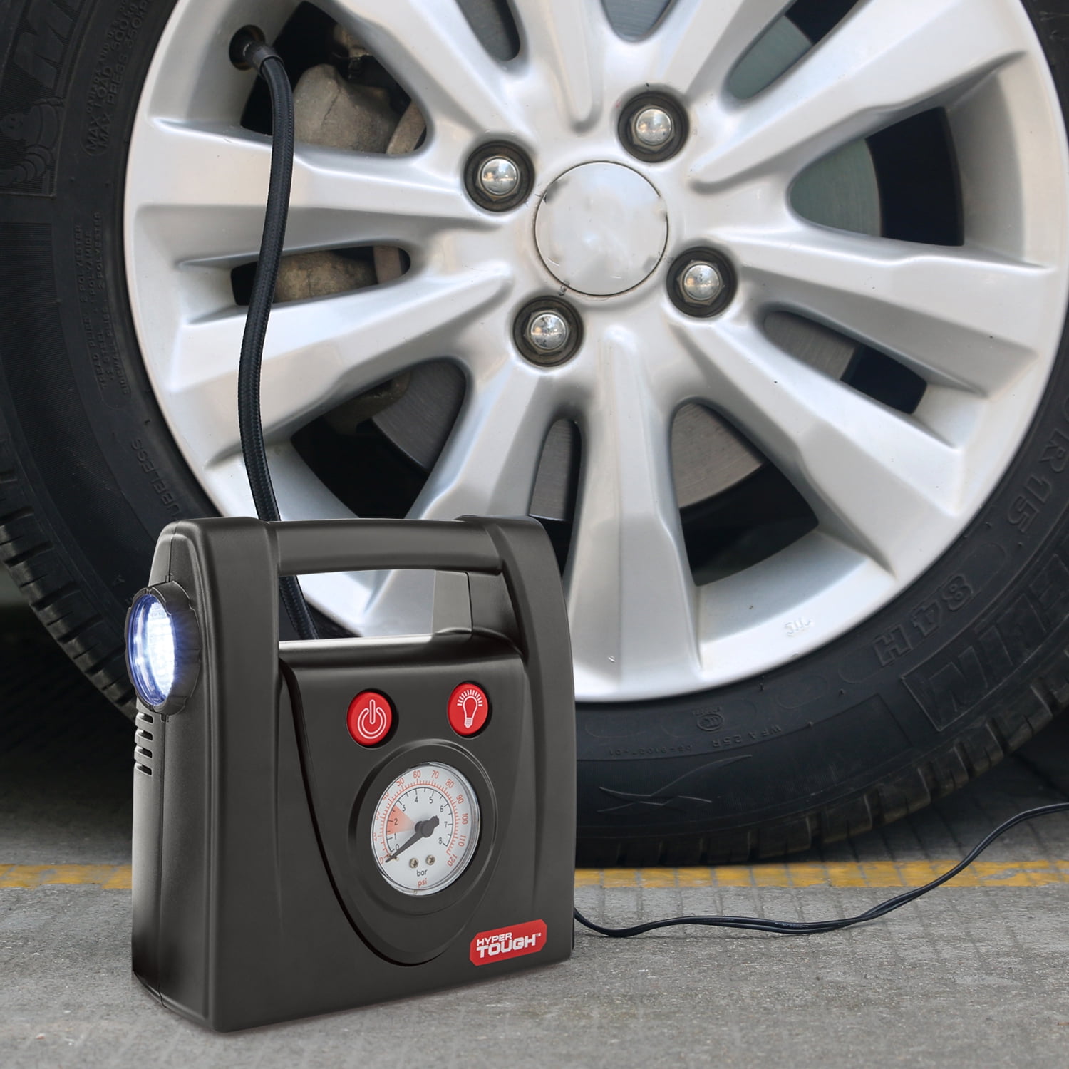 New RAC 5-in-1 Air Compressor Car Wheel Tyre Inflator Deflator High Power Pump 