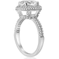 thumbnail image 2 of Pompeii Certified 2.50Ct Oval Halo Diamond Engagement Pave Ring 14k White Gold Lab Grown, 2 of 3
