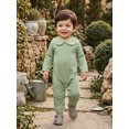 thumbnail image 4 of Cenuakty Baby Fall Romper White Trim Long Sleeve Doll Collar Full Length Jumpsuit for Infant Boys and Girls, 4 of 9