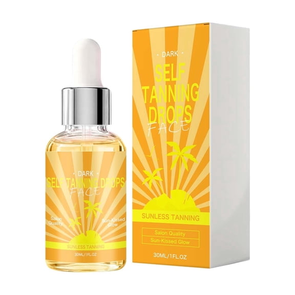 Uxgjfwu Facial Sunless Tanning Drops, Natural Light Tan Finish, Balancing Skin Tone, Hydrating Moisture Lock, Gentle Formula for Everyday Facial Care, 1.06 fl oz