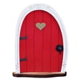 thumbnail image 3 of Fairy Garden Door Accessories for Trees Miniature Fairy Doors Wall Wooden Door Ornaments Art Sculpture Decoration DIY Fairies Door Indoor/Outdoor Mystical Door for Tree Trunk, 3 of 3