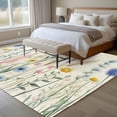 thumbnail image 5 of Spring Floral Area Rugs 8x10 for Living Room, Summer Farmhouse Vintage Botanical Non Slip Washable Rug Runner, Low Pile Indoor Floor Carpet Mat Bathroom Rugs for Bedroom, Kids Room, 5 of 9