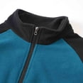 thumbnail image 6 of FRSASU Men's Quarter Zip Color Block Pullover Soft Fleece-Lined Mock Neck thermal Casual Long Sleeve Sweatshirts (S-3XL) Blue, 6 of 8