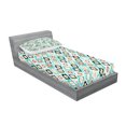 thumbnail image 2 of Ambesonne Vintage Fitted Sheet & Pillow Sham Set, Ottoman Heraldic Style, Twinxl, Aqua, 2 of 2