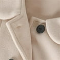 thumbnail image 4 of Mercatoo Toddler Girls Classic Winter Wool Blend 𝐏𝐞𝐚 Coats Kid’Double Button Warm Trench Dress Jackets with Pockets&Belt, 4 of 7