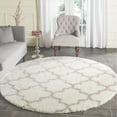 thumbnail image 2 of SAFAVIEH Montreal Lennart Geometric Quatrefoils Shag Area Rug, Ivory/Beige, 6'7" Square, 2 of 10