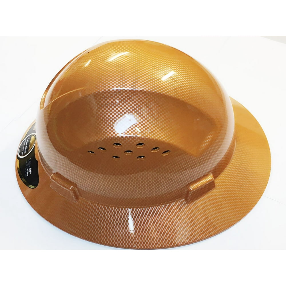 HDPE Natural Tan Full Brim Hard Hat with Fastrac Suspension Walmart