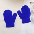 thumbnail image 1 of Guantes de punto monocromáticos cálidos de invierno para niños Guantes de bolsa multicolor para niños de jardín de infantes, 1 of 4